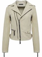 Giuseppe Zanotti veste de moto Amelia en daim - Blanc - thumbnail