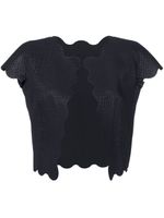 Comme Des Garçons Pre-Owned scalloped crocodile-embossed waistcoat - Noir