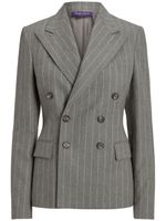 Ralph Lauren Collection blazer croisé à revers crantés - Gris