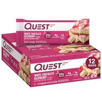 Quest Nutrition Quest Bars, witte chocolade en framboos, 12x60g