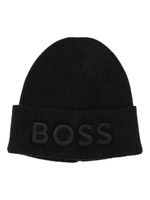 BOSS bonnet à logo brodé - Noir