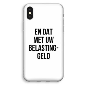 Belastinggeld: iPhone X Transparant Hoesje