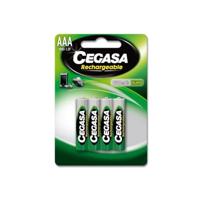 Cegasa Rechargeable - Pack 4 batterijen HR03 800 mAh, groen