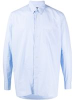 Lardini chemise en coton à fines rayures - Bleu