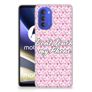 Motorola Moto G51 5G Silicone-hoesje Flowers Pink DTMP