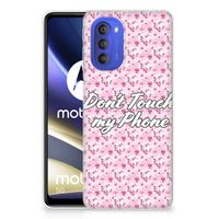 Motorola Moto G51 5G Silicone-hoesje Flowers Pink DTMP - thumbnail