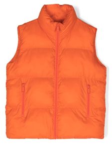 DSQUARED2 KIDS gilet matelassé à logo imprimé - Orange