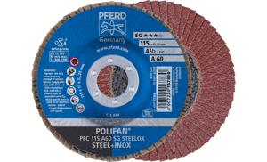 PFERD 67706115 PFC 115 A 60 SG STEELOX Lamellenschijf Diameter 115 mm Boordiameter 22.23 mm RVS, Staal 10 stuk(s)