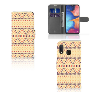 Samsung Galaxy A20e Telefoon Hoesje Aztec Yellow