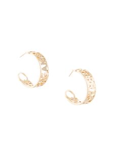 Ferragamo boucles d'oreilles à plaque logo - Argent