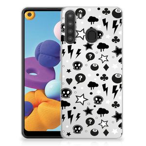 Silicone Back Case Samsung Galaxy A21 Silver Punk