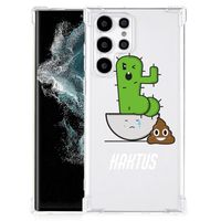 Samsung Galaxy S22 Ultra Stevig Bumper Hoesje Cactus Poo - thumbnail