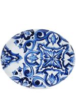 Dolce & Gabbana assiette en porcelaine à motif méditerranéen - Bleu