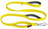 Halti BRIG Veiligheidslijn voor Honden - Kleurgecodeerde Hondenriem met Ultrasterke Clip, Reflecterende en Gewatteerde Handvatten en D-ring, Ontworpen voor Grote Honden (1,5 m Lang, Neon Geel)