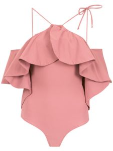 Amir Slama ruffled swimsuit - Tons neutres