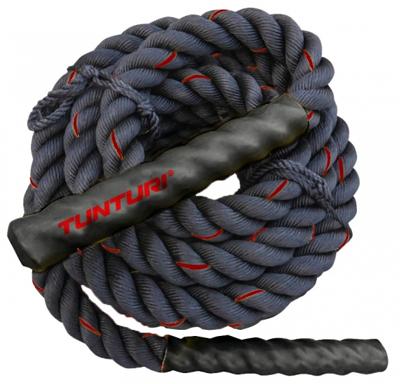 Tunturi battle rope 38mm 15 meter donkerblauw