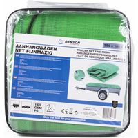 Aanhanger/aanhangwagen net - met elastiek - groen - 350 x 180 cm   - - thumbnail