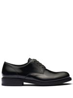 Prada derbies en cuir brossé - Noir - thumbnail