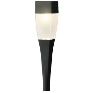 Solar tuinlamp/prikspot zwart op zonne-energie 26 cm