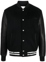 Alexander McQueen embroidered-logo bomber jacket - Noir - thumbnail