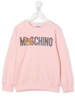 Moschino Kids sweat en coton à logo imprimé - Rose