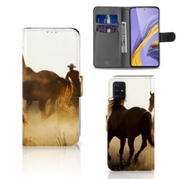 Samsung Galaxy A51 Telefoonhoesje met Pasjes Design Cowboy - thumbnail