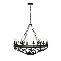 Searchlight Klassieke kroonluchter Cartwheel Ø 80cm 8908-8BK