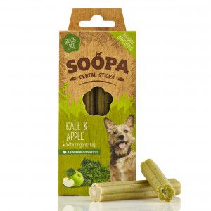 Soopa Dental Sticks met kool en appel hondensnack Per 5