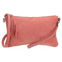 Charm Suède Clutch / Avondtasje Oud Roze