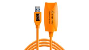 Tether Tools USB-kabel USB 3.2 Gen1 (USB 3.0 / USB 3.1 Gen1) USB-A stekker, USB-A bus 5.00 m Oranje CU3017