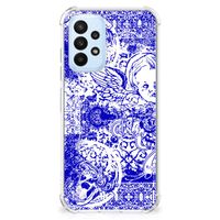 Extreme Case Samsung Galaxy A23 Angel Skull Blauw