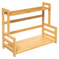 Kruidenrek/opbergrek/aanrecht organizer staand - 41 x 18 x 34 cm - bamboe hout - thumbnail