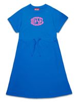 Diesel Kids robe évasée à logo imprimé - Bleu