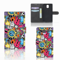 Samsung Galaxy Note 3 Wallet Case met Pasjes Punk Rock