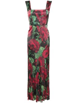 alice + olivia Arza maxi-jurk met bloemenprint - Zwart