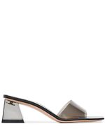 Gianvito Rossi sandales transparentes à talon sculpté 55 mm - Noir