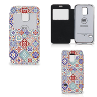 Samsung Galaxy S5 Mini Bookcase Tiles Color