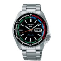 Seiko SRPK13K1 5 Sports Horloge Automaat staal zilverkleurig-zwart 42,5 mm - thumbnail