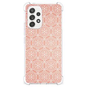 Samsung Galaxy A53 5G Doorzichtige Silicone Hoesje Pattern Orange