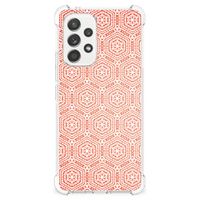 Samsung Galaxy A53 5G Doorzichtige Silicone Hoesje Pattern Orange - thumbnail