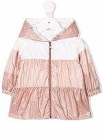 Moncler Enfant veste colour block à capuche - Rose