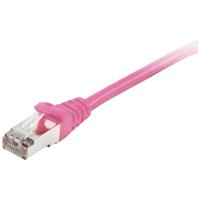 Equip 605582 RJ45 Netwerkkabel, patchkabel CAT 6 S/FTP 3.00 m Pink Vergulde steekcontacten 1 stuk(s) - thumbnail