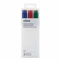 Cricut 2008876 permanente marker Blauw, Groen, Rood 3 stuk(s)