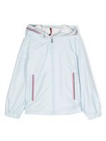 Moncler Enfant logo-patch hooded jacket - Bleu