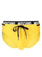 Moschino slip de bain à bande logo - Jaune - thumbnail