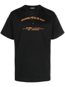 Raf Simons t-shirt à slogan imprimé - Noir