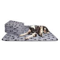 Nobleza 6 x Huisdier Deken Zachte Warme Hondendeken Wasbare Fleece Kattendeken Geschikt voor Kleine Middelgrote Hond Puppy Katten Huisdier grijs 100 x 160 cm