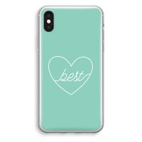 Best heart pastel: iPhone XS Transparant Hoesje - thumbnail