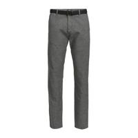 WE Fashion Fundamentals geruite slim fit chino zwart