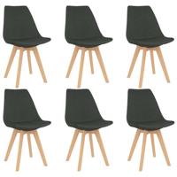 Vidaxl Eetkamerstoelen 6 St Stof Donkergrijs